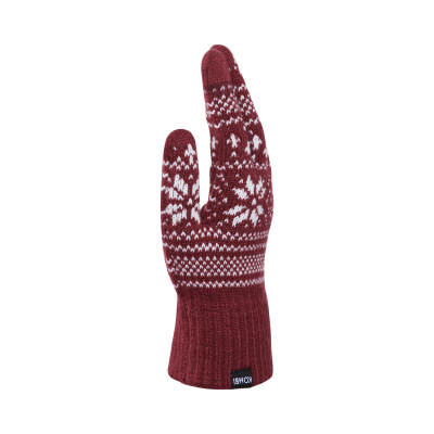 Kombi nordic glove powerpoint handske fodrad dam röd rosewood handskarhandske ull