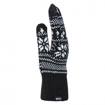 Kombi nordic glove powerpoint handske fodrad dam Svart black handskarhandske ull