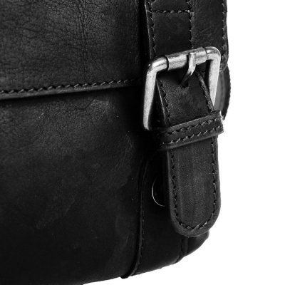 The Chesterfield Brand / Leather Shoulder Bag Jesse / Cognac läder skinn black svart axelremsväska handväska unisex