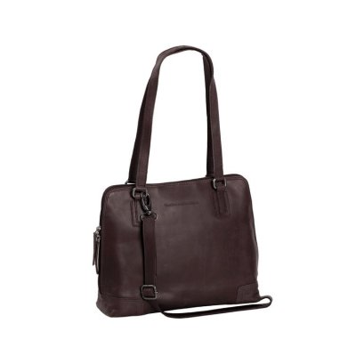 The Chesterfield Brand / Leather Shoulder Bag Manon shopper axelremsväska handväska brun läder skinn rymlig