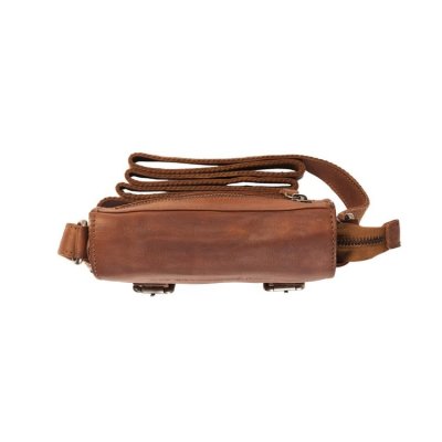 The Chesterfield Brand / Leather Shoulder Bag Jesse / Cognac läder skinn konjak axelremsväska handväska unisex