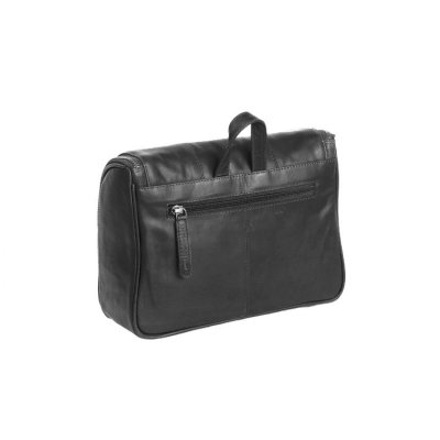 The Chesterfield Brand / Leather Toiletry Bag Gillian black svart necessär läder skinn sminkväska badrumsväska hängande krok toa