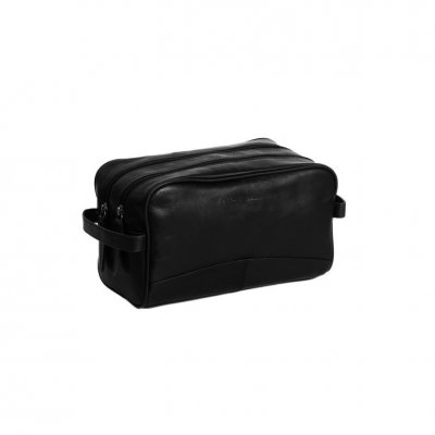 The Chesterfield Brand / Leather Toiletry Bag Stacey black svart necessär läder skinn sminkväska badrumsväska toalettväska