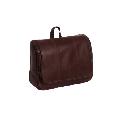 The Chesterfield Brand / Leather Toiletry Bag Gillian brun brown necessär läder skinn sminkväska badrumsväska hängande krok toa
