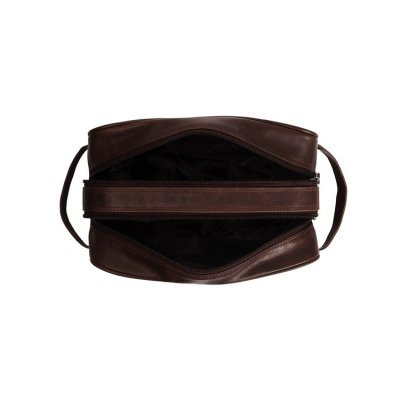 The Chesterfield Brand / Leather Toiletry Bag Stefan brun necessär läder skinn sminkväska badrumsväska toalettväska