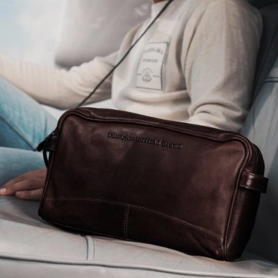 The Chesterfield Brand / Leather Toiletry Bag Stefan brown brun necessär läder skinn sminkväska badrumsväska toalettväska