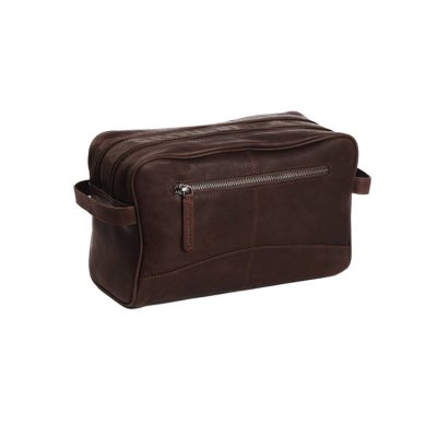 The Chesterfield Brand / Leather Toiletry Bag Stefan brown brun necessär läder skinn sminkväska badrumsväska toalettväska