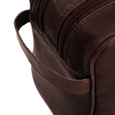 The Chesterfield Brand / Leather Toiletry Bag Stefan brown brun necessär läder skinn sminkväska badrumsväska toalettväska