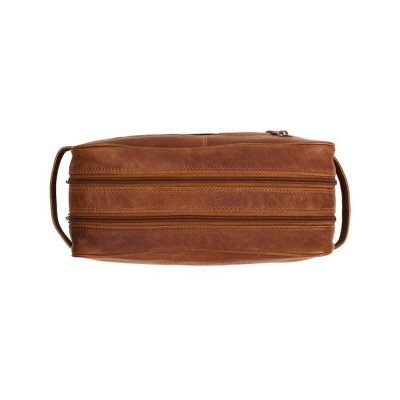 The Chesterfield Brand / Leather Toiletry Bag Stefan / Cognac necessär läder skinn sminkväska badrumsväska toalettväska