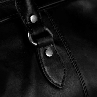 The Chesterfield Brand / Leather Weekend Bag Liam / svart black resväska stor väska läder skinn herr dam