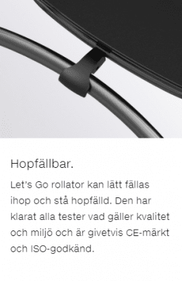 Trustcare Let's Go Rollator Inomhus / Bok Silver