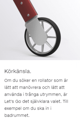 Trustcare Let's Go Rollator Inomhus / Bok Silver