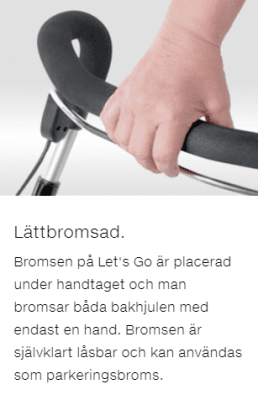 Trustcare Let's Go Rollator Inomhus / Bok Silver