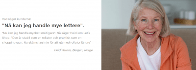 Trustcare Let's Shop Rollator Utomhus / Grafitgrå