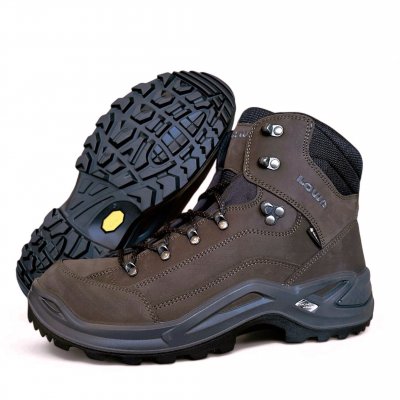 Lowa Renegade gtx goretex vandringskänga herr vattentät fotriktig läder mocka vibram evo bekväm mörkbrun