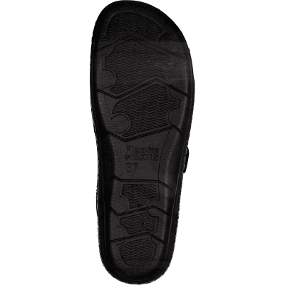 Marco Tozzi Comfort Damsandal navy marinblå läder skinn lätt stabil bekväm fotriktig klack