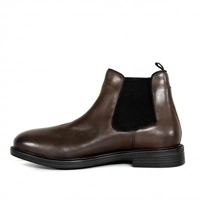 Marstrand Herrkänga boots Mörkbrun skinn läder fleecefoder chelsea boots