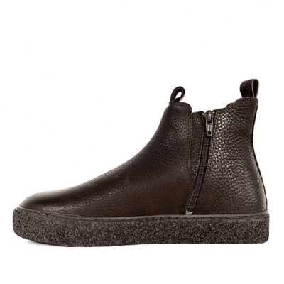 Marstrand kilroy Dark Brown Skinn läder fodrad Känga boot dragkedja herr unisex