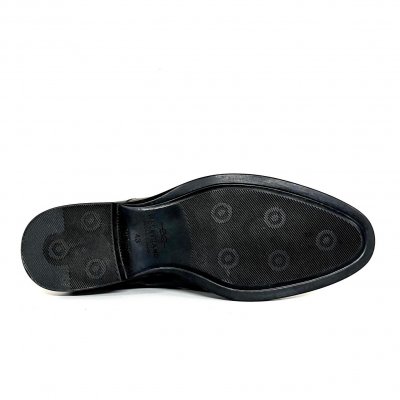 marstrand oxford skinnsko lågsko finsko snörsko gummisula läder herr svart halkfri