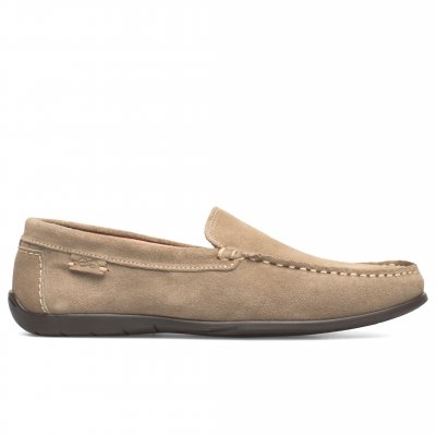 Marstrand Plain Driving Loafer / Sand beige mocka läder lågsko herr