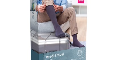 medi travel men herr grå resestrumpa stödstrumpa kompression