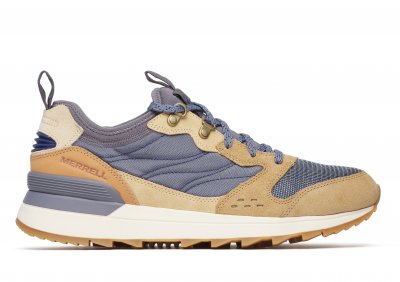 merrell men alpine 83 sneaker recraft retro gummisko herr fotriktig eva skum indigoblå brun multi flerfärgad