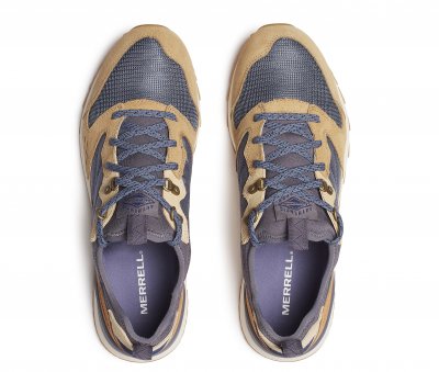 merrell men alpine 83 sneaker recraft retro gummisko herr fotriktig eva skum indigoblå brun multi flerfärgad