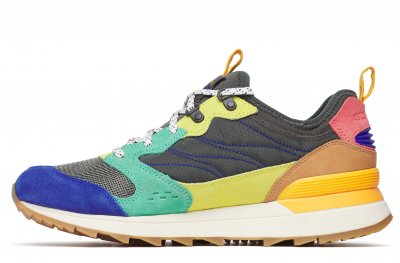 merrell men alpine 83 sneaker recraft retro alloy multi gummisko herr fotriktig eva skum multi flerfärgad gul blå svart orange