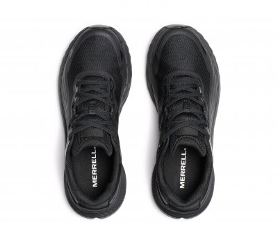 Merrell Antora Agility Trail 4 svart triple black goretex gtx Promenadsko jogging dam anatomisk fotriktig