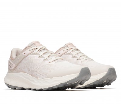 Merrell Antora 4 allure chalk vit rosa grå Promenadsko jogging dam anatomisk fotriktig