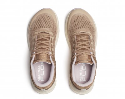 Merrell Antora 4 hazel nötbrun beige Promenadsko jogging dam anatomisk fotriktig