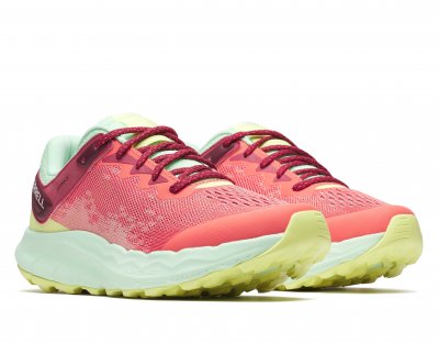 Merrell Antora 4 pink blossom röd multi gul blå rosa Promenadsko jogging dam anatomisk fotriktig