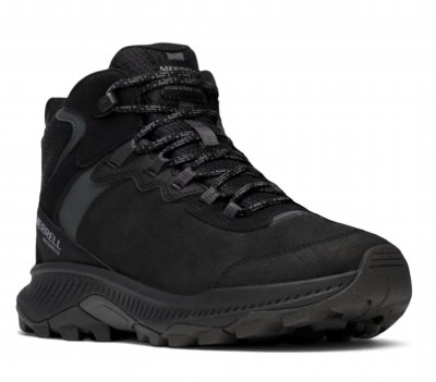 Merrell Dam Speed strike thermo varmfoder fullnarv läder mocka Mid Waterproof vattentät hög sneaker känga fotriktig womens black