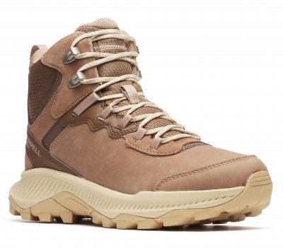 Merrell Dam Speed strike thermo varmfoder fullnarv läder mocka Mid Waterproof vattentät hög sneaker känga fotriktig womens hazel