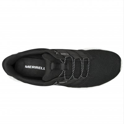Merrell mens Dash Bungee Black Chalk black svart herrsko promenad walking fritid sport fotriktig stabil lätt snabbsnörning elast