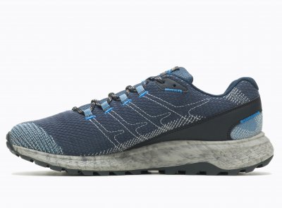 merrell herr mens fly strike navy blå gore tex vattentät herr herrsko löpar jogging fritidssko sneaker lätt stabil