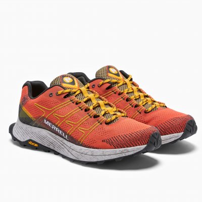 merrell moab flight tangerine orange herrsko promenad walking fritid sport fotriktig stabil lätt