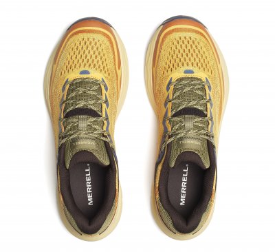 merrell nova 4 tangelo orange gul grå herr herrsko löpar jogging fritidssko sneaker lätt stabil