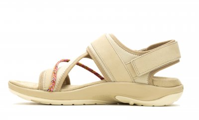 merrell terran 4 Backstrap incense beige natur läder hälrem remmar kardborre damsandal fotriktig
