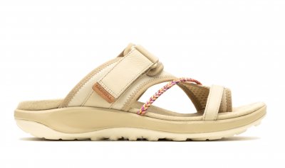 merrell terran 4 Post Wrap Incense tåsandal beige naturvit lila rosa gulremmar kardborre damsandal fotriktig
