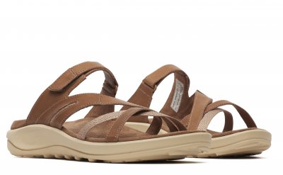 merrell district 4 weave damsandal läder remmar eva skum fotriktig kardborre sommar bekväm klassisk mocha brun