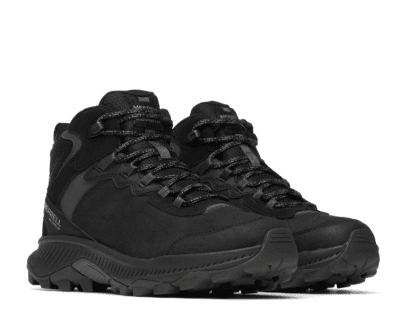 Merrell Dam Speed strike thermo varmfoder fullnarv läder mocka Mid Waterproof vattentät hög sneaker känga fotriktig womens black