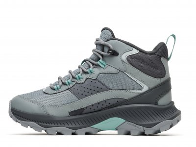 Merrell Dam Speed strike gtx goretex Mid Waterproof vattentät hög sneaker känga fotriktig womens monument turkos grå grön