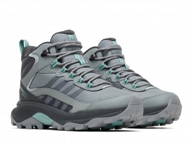 Merrell Dam Speed strike gtx goretex Mid Waterproof vattentät hög sneaker känga fotriktig womens monument turkos grå grön