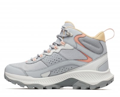 Merrell Dam Speed strike Eco gtx goretex Mid Waterproof vattentät hög sneaker känga fotriktig womens gale grå