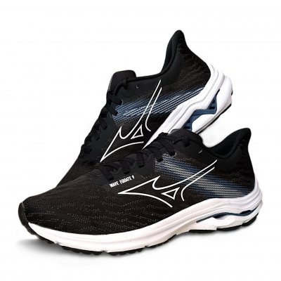 Mizuno Wave Equate 9 multi herrsko black svart vit vintage blå löparsko promenad fritid walking jogging