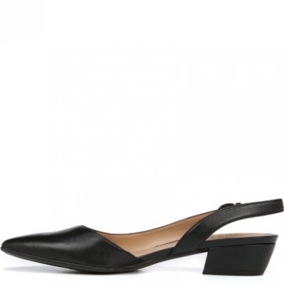 Naturalizer Banks Slingback / Black Leather läder svart lågsko hälrem finsko klack