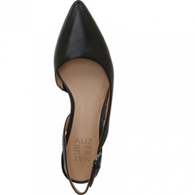 Naturalizer Banks Slingback / Black Leather läder svart lågsko hälrem finsko klack