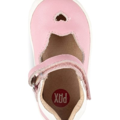 pax tulta ballerina sandal barn baby bebis rosa läder mjuk kardborre läragå