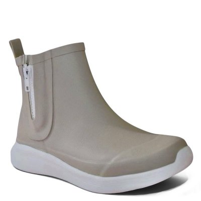 Gummistövlar stövel regnkänga nina Taupe grå beige råå naturgummi dragkedja
